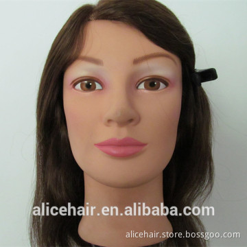 Factory sell 100% human hair manikin head for hair school